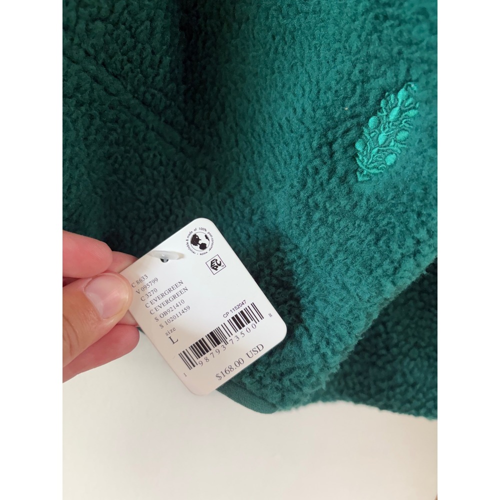 Free People FP Movement Hit The Slopes Fleece Jacket Evergreen Green Large NEW - Picture 3 of 5